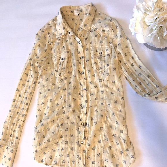 We The Free Tops - We the free yellow button down small petite shirt